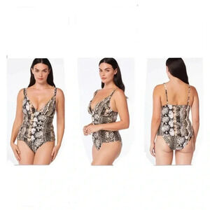 BLEU ROD BEATTIE WALK ON THE WILD SIDE TANKINI TOP AND HIGH WAIST BOTTOM